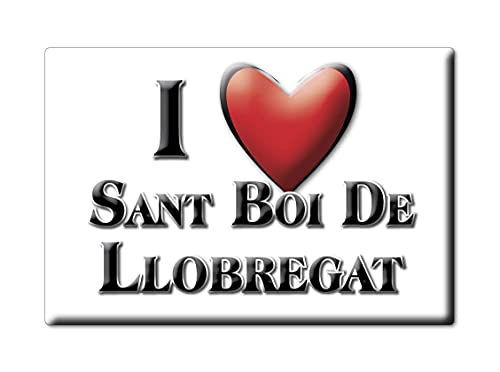 Enjoymagnets Sant BOI DE LLOBREGAT (B) Souvenir IMANES DE Nevera ESPAÃ‘A CATALUÃ‘A IMAN Fridge Magnet Corazon I Love