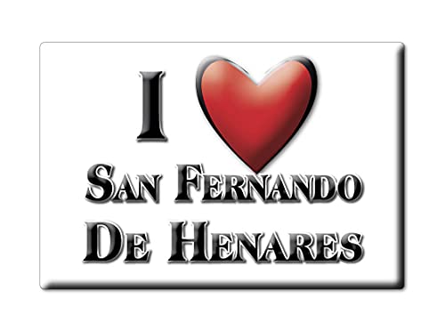 Enjoymagnets San Fernando DE HENARES (M) Souvenir IMANES DE Nevera ESPAÃ‘A Comunidad DE Madrid IMAN Fridge Magnet Corazon I Love