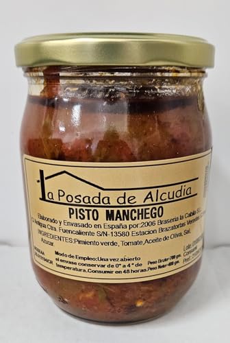 Pisto Manchego. Conservas La Posada de Alcudia de Pisto Manchego para disfrutar en cualquier ocasión. Conservas Gourmet. Un regalo original para todos. Producto 100% elaborado en España.